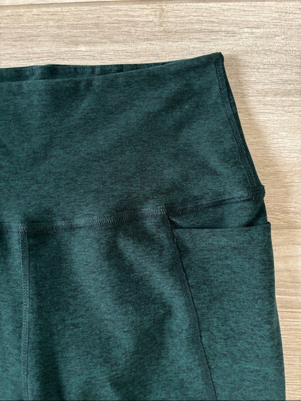 Beyond Yoga Green & Black Heathered Leggings With Pockets Size Large - Picture 4 of 12